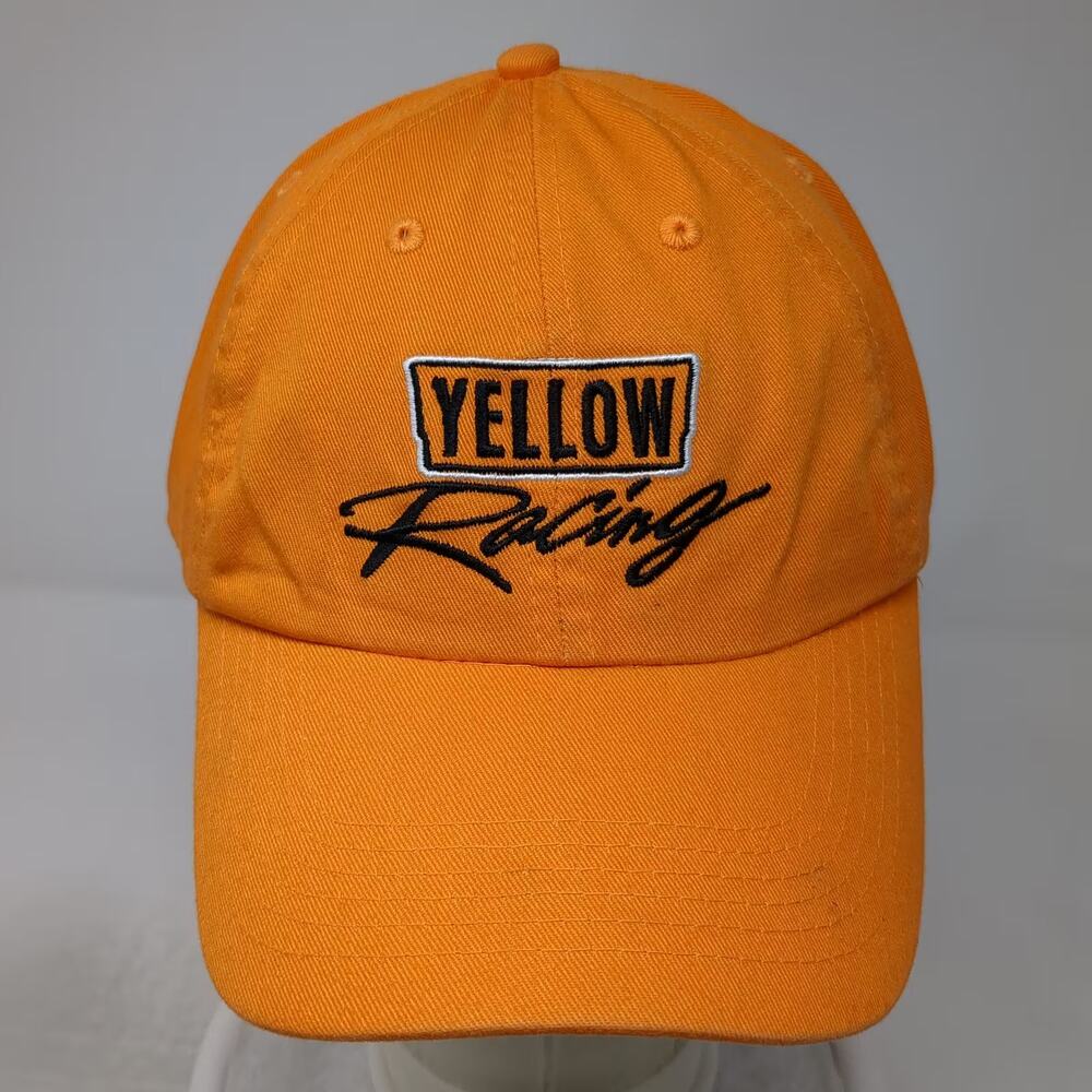 AMC Baseball Cap Orange OS Yellow Racing Embroidered Adjustable Slideback Hat - Picture 2 of 10